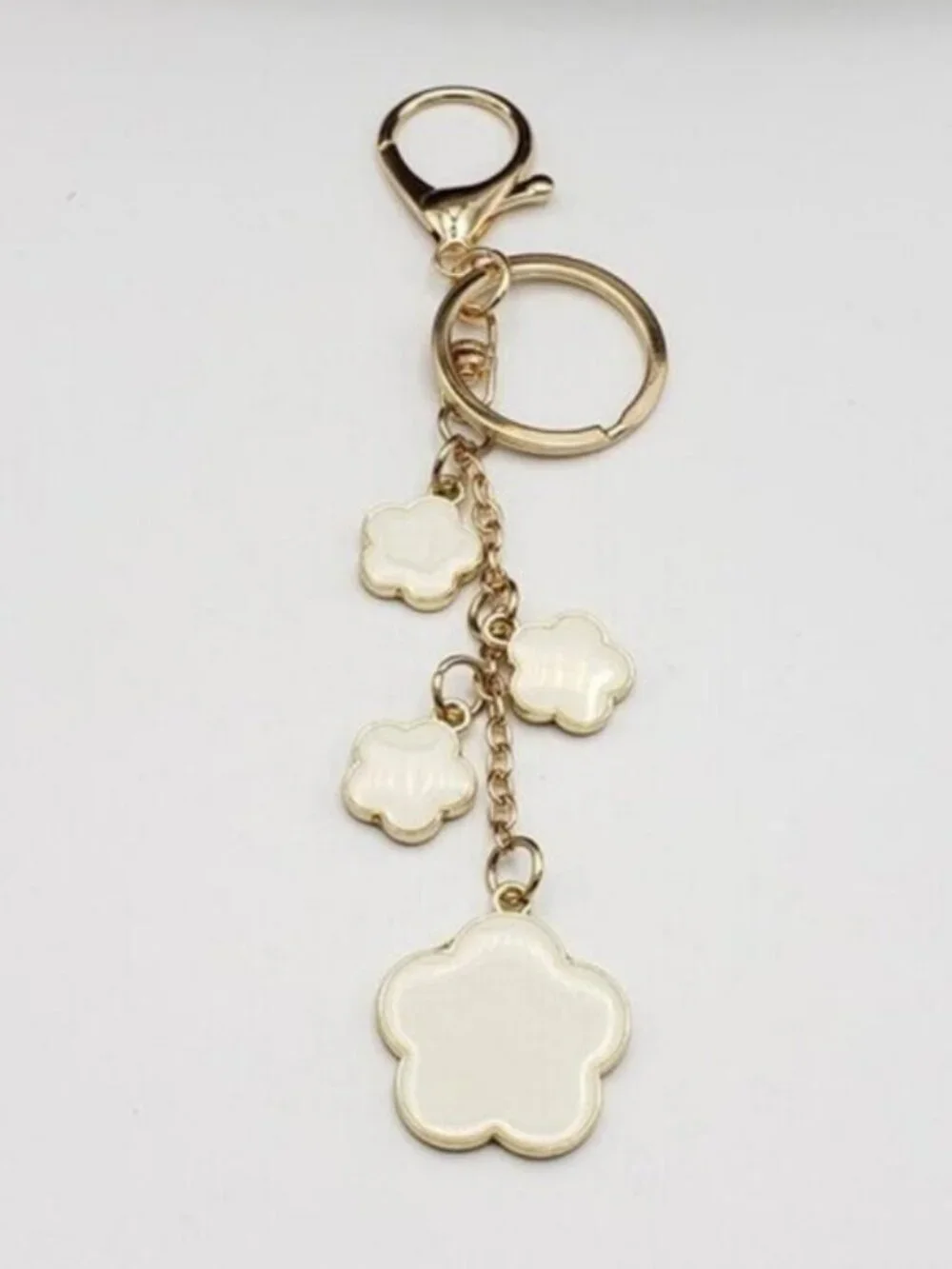 Louis Vuitton Gold Padlock 🔒 Key Set Authentic LV w/ Unbranded Flower Keychain - Picture 5 of 15